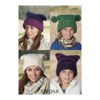 Sirdar Ladies & Girls Hats Big Softie Knitting Pattern 9447 Super Chunky