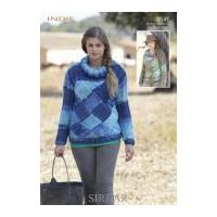 Sirdar Ladies Sweaters Indie Knitting Pattern 9541 Super Chunky