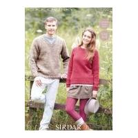 Sirdar Ladies & Mens Sweaters Click Knitting Pattern 7206 Chunky