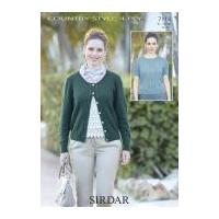 Sirdar Ladies Top & Cardigan Twin Set Country Style Knitting Pattern 7114 4 Ply