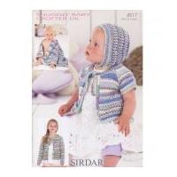 Sirdar Baby Cardigans, Bonnet & Blanket Baby Crofter Knitting Pattern 4517 DK