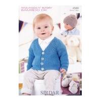 sirdar baby cardigan booties hat knitting pattern 4589 dk