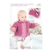 Sirdar Baby Jacket & Blanket Snowflake Knitting Pattern 4560 DK, Chunky
