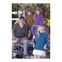 Sirdar Family Sweaters Harrap Tweed Knitting Pattern 7396 DK