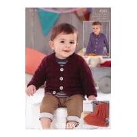 Sirdar Baby Cardigans & Blanket Knitting Pattern 4585 DK