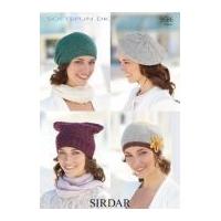 Sirdar Ladies Hats Softspun Knitting Pattern 9586 DK