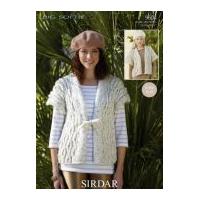 Sirdar Ladies Waistcoats Big Softie Knitting Pattern 9604 Super Chunky