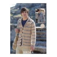 Sirdar Mens Cardigans Crofter Knitting Pattern 9596 DK