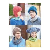 Sirdar Ladies & Mens Hats Knitting Pattern 7197 Super Chunky