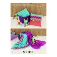 Sirdar Home Blankets & Cushions Snowflake Knitting Pattern 4651 DK, Chunky