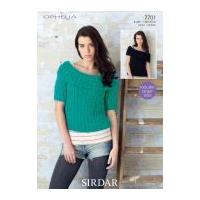 Sirdar Ladies Tops Ophelia Knitting Pattern 7701 Chunky