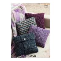 sirdar home cushions bouffle knitting pattern 7506 chunky