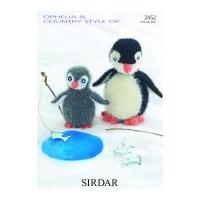 Sirdar Baby & Daddy Penguin Toys Ophelia Knitting Pattern 2452 DK, Chunky