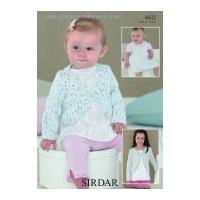 Sirdar Baby Cardigan & Pinafore Dress Snuggly Spots Knitting Pattern 4602 DK