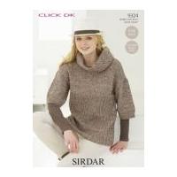 sirdar ladies sweater knitting pattern 9324 dk