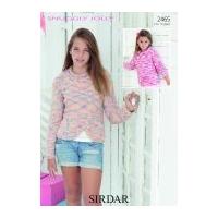 Sirdar Girls Sweaters Jolly Knitting Pattern 2465 DK