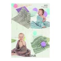 Sirdar Baby Blankets Baby Crofter Knitting Pattern 4635 DK