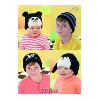 Sirdar Childrens Hats Knitting Pattern 4623 DK