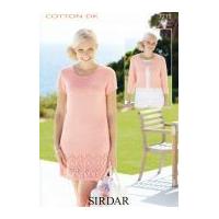 Sirdar Ladies Dress & Jacket Cotton Knitting Pattern 7213 DK