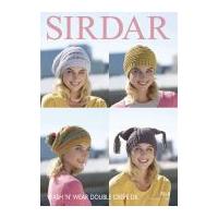 Sirdar Ladies Hats Wash 'n' Wear Knitting Pattern 7818 DK