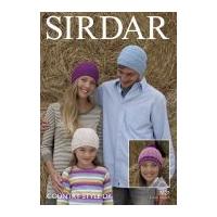 Sirdar Family Hats Country Style Knitting Pattern 7827 DK