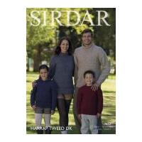 Sirdar Family Sweaters Harrap Tweed Knitting Pattern 7832 DK