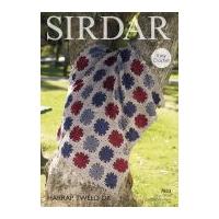 Sirdar Home Throw Blanket Harrap Tweed Crochet Pattern 7833 DK