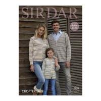Sirdar Family Cardigans Crofter Knitting Pattern 7835 DK