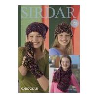 Sirdar Ladies Hats, Wrist Warmers & Scarf Caboodle Knitting Pattern 7841 Chunky
