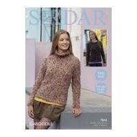 Sirdar Ladies Sweaters Caboodle Knitting Pattern 7843 Chunky