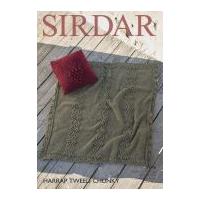 Sirdar Home Cushion Cover & Throw Blanket Harrap Tweed Knitting Pattern 7846 Chunky