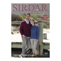Sirdar Ladies & Mens Sweaters Harrap Tweed Knitting Pattern 7848 Chunky