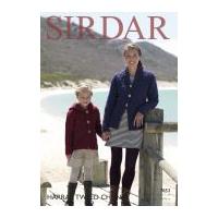 Sirdar Ladies & Girls Hooded Jackets Harrap Tweed Knitting Pattern 7853 Chunky