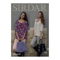 sirdar ladies bags smudge knitting pattern 7864 chunky