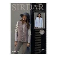 Sirdar Ladies Jacket & Waistcoat Smudge Knitting Pattern 7865 Chunky