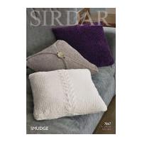 Sirdar Home Cushion Covers Smudge Knitting Pattern 7867 Chunky
