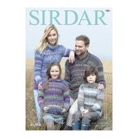 Sirdar Family Sweaters Aura Knitting Pattern 7881 Chunky