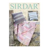 Sirdar Home Cushion Covers & Throw Blanket Aura Knitting Pattern 7882 Chunky