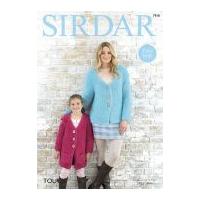 Sirdar Ladies & Girls Cardigans Touch Knitting Pattern 7918