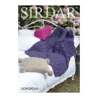 Sirdar Home Cushions & Throw Blanket Gorgeous Knitting Pattern 7962 Super Chunky