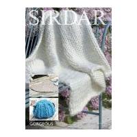 Sirdar Home Rug, Tea Cosy & Throw Blanket Gorgeous Knitting Pattern 7963 Super Chunky