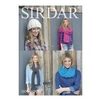 sirdar ladies hats scarves gorgeous knitting pattern 7964 super chunky