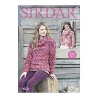 Sirdar Ladies & Girls Sweaters Wild Knitting Pattern 7969