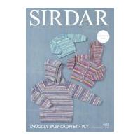 Sirdar Baby Hooded Jacket & Sweaters Baby Crofter Knitting Pattern 4662 4 Ply