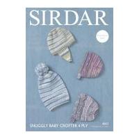 Sirdar Baby Hats Baby Crofter Knitting Pattern 4663 4 Ply