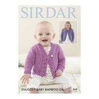 Sirdar Baby & Girls Cardigans Baby Bamboo Knitting Pattern 4668 DK