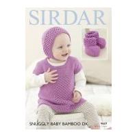 Sirdar Baby Dress, Bonnet & Booties Baby Bamboo Knitting Pattern 4669 DK