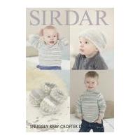 Sirdar Baby & Boys Sweater, Hat & Booties Baby Crofter Knitting Pattern 4672 DK