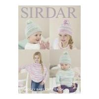 Sirdar Baby & Girls Hat & Poncho Baby Crofter Knitting Pattern 4674 DK