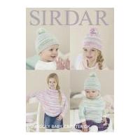 sirdar baby girls hat poncho baby crofter knitting pattern 4674 dk